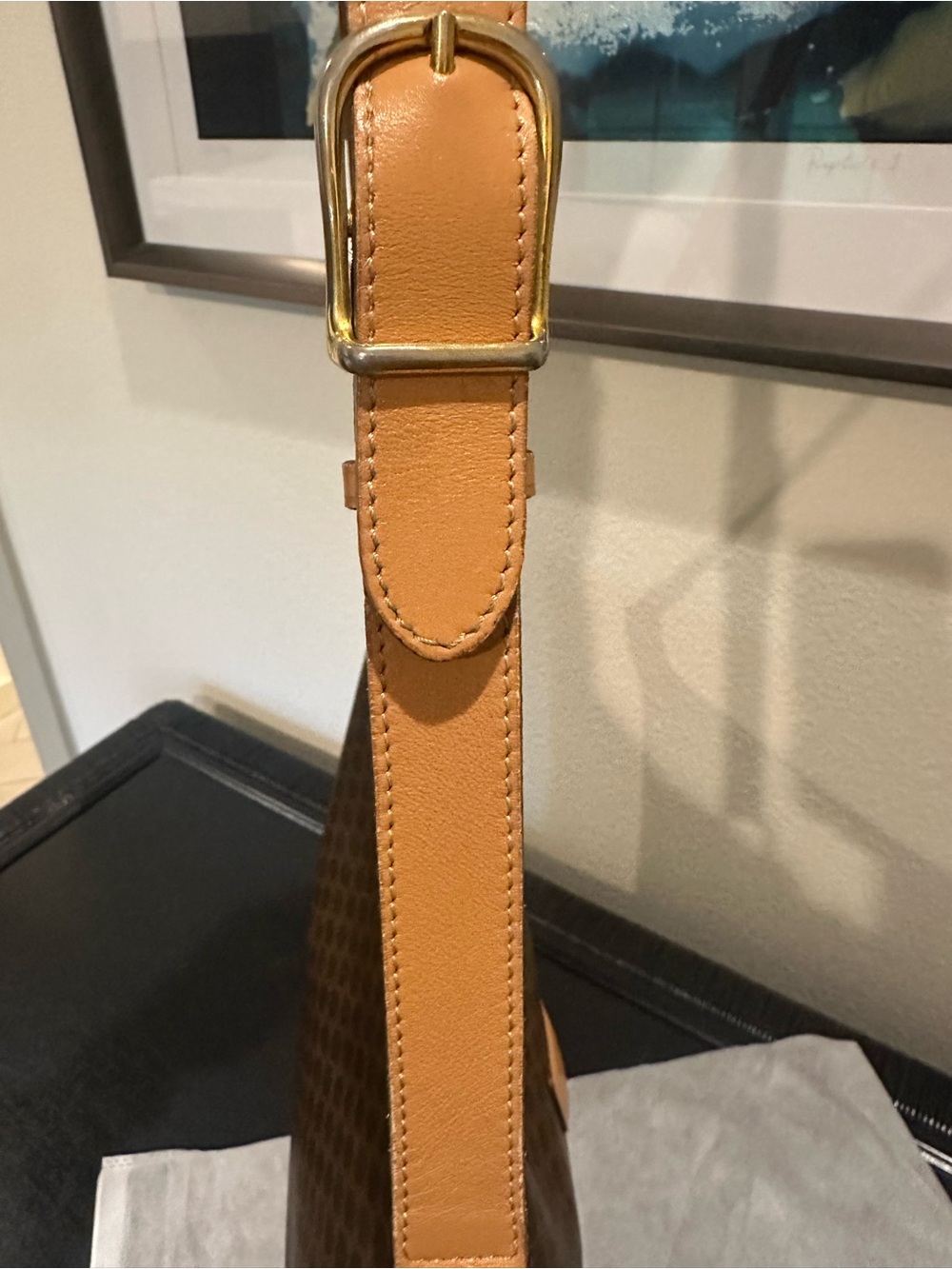 Celine Brown and Tan Shoulder Bag - Picture 8 of 12